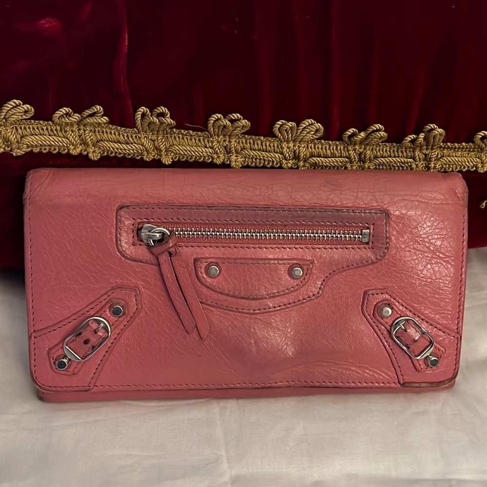 Balenciaga Pink Leather Wallet